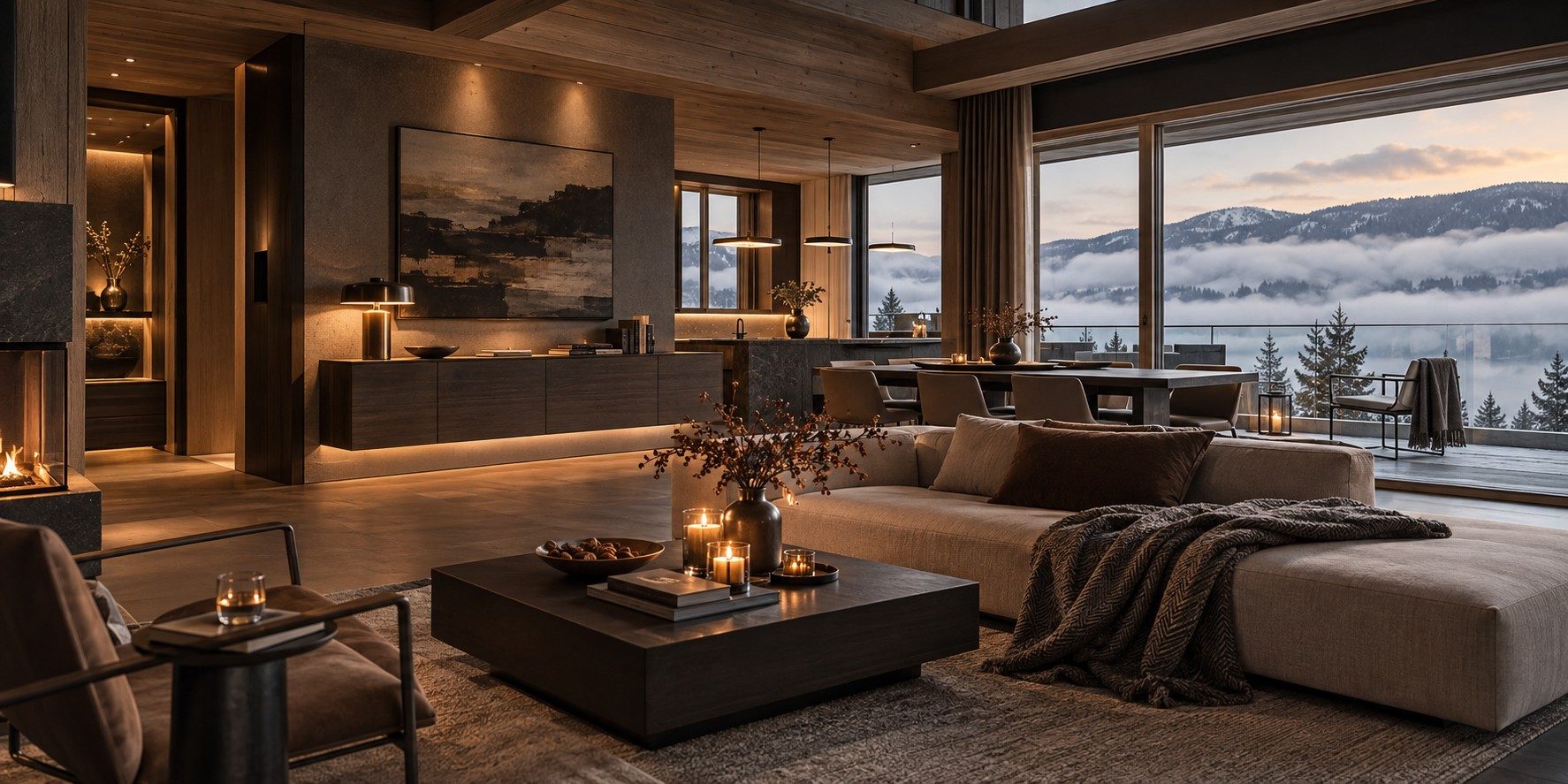 Chalet-Chic: Alpines Wohnen im Winter